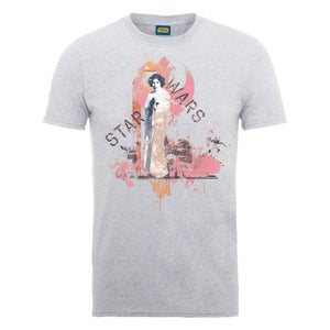 Star Wars Men's Princess Leia Distressed T-Shirt - Heather Grey