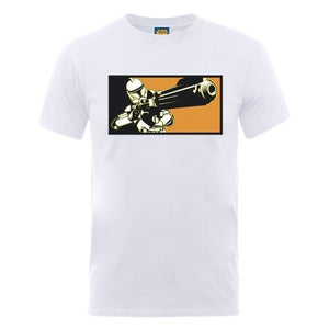 Star Wars Men's Stormtrooper Shoot Art Poster T-Shirt - White