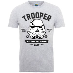 Star Wars Zavvi Exclusive May the 4th be with you Stormtrooper Face Collegiate Puff T-Shirt - Grey