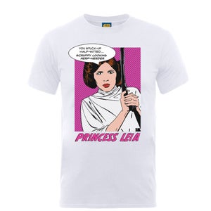 Star Wars Men's Princess Leia Popart T-Shirt - White