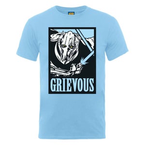 Star Wars Men's Grievous Art Poster T-Shirt - Sky