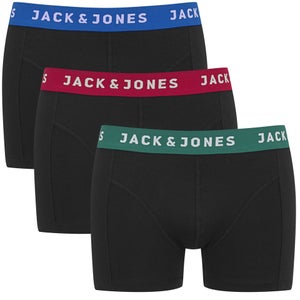 Jack & Jones Men's Colour Donk 3 Pack Boxers - Black/Blue/Red/Green