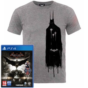 Zavvi Exclusive DC Comics Arkham Knight PS4 Game and T-Shirt Bundle - Grey - S