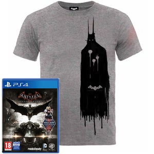 Zavvi Exclusive DC Comics Arkham Knight PS4 Game and T-Shirt Bundle - Grey - XL
