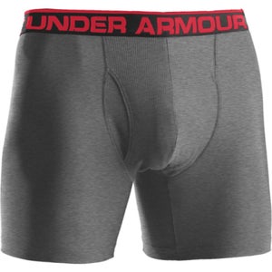 Under Armour Men's Original Boxer Jock 6 Inch Briefs - True Grey/Heather/Red - XXL - Damaged Packaging