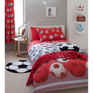 Catherine Lansfield Football Duvet Set - Red