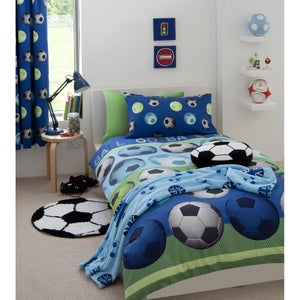 Catherine Lansfield Football Duvet Set - Blue