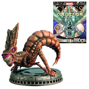 Marvel The Brood Black Pawn Chess Piece with Collector Magazine