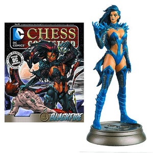 DC Comics Blackfire Black Pawn Chess Piece with Collector Magazine