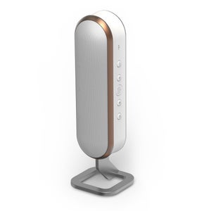 Ministry of Sound Audio S Plus Wireless Bluetooth Speaker (Includes 1 Charcoal and 1 White Strap) - White/Copper