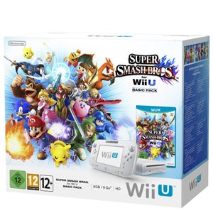 Nintendo Wii U 8GB Basic Pack with Super Smash Bros - Grade A Refurb