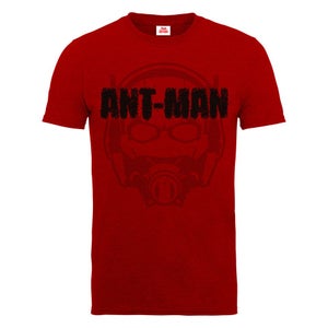 Marvel Men's Ant Man Helmet Fade T-Shirt - Cardinal Red