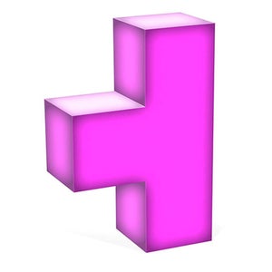 Tetris T Tetrimino Light Sculpture