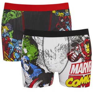 Marvel Men's 2 Pack Boxers - Black