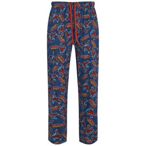 Marvel Men's Spider-Man Print Lounge Pants - Blue