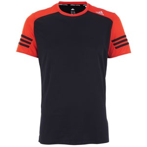 adidas Men's Response Short Sleeve Running T-Shirt - Black/Orange