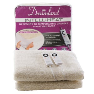Dreamland 6968 Intelliheat Premium Soft Fleece Dual Control Electric Under Blanket - King