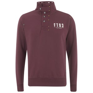 Firetrap Men's Acland Funnel Neck Sweatshirt - Burgundy