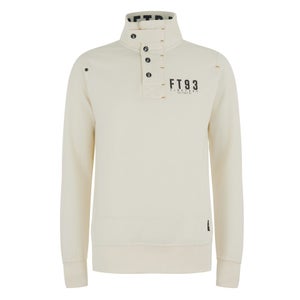 Firetrap Men's Acland Funnel Neck Sweatshirt - Ecru