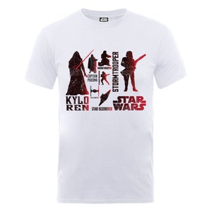 Star Wars Men's The Force Awakens Red Villains Characters T-Shirt - White