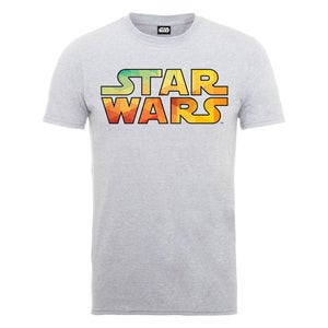 Star Wars Men's The Force Awakens Logo Geometric Pattern T-Shirt - Heather Grey