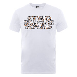 Star Wars Men's The Force Awakens Heroes Logo Pattern T-Shirt - White