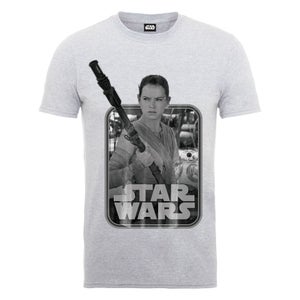 Star Wars Men's The Force Awakens Rey Photocopy T-Shirt - Heather Grey