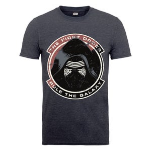 Star Wars Men's The Force Awakens Kylo Ren Rule The Galaxy T-Shirt - Tweed