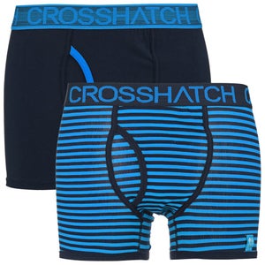 Crosshatch Men's GlowSync 2 Pack Boxers - Malibu Blue