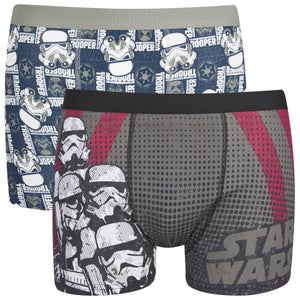 Star Wars Men's 2 Pack Stormtrooper Boxers - Black