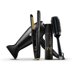 ghd V Gold Series Mini Styler and Air Ultimate Styling Bundle (Includes Heat Protect Spray and Ceramic Brush)