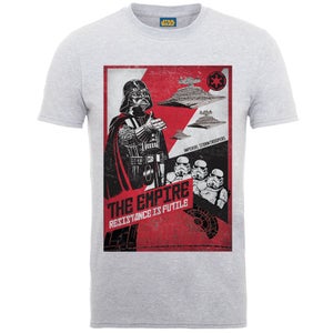 Star Wars Men's Propaganda Resistance Is Futile T-Shirt - Heather Grey