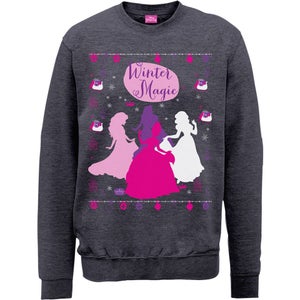 Disney Princess Christmas Silhouettes Sweatshirt - Dark Heather