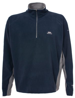 Trespass Men's Tron AirTrap100 1/2l Zip 2 Tone Fleece Jumper - Navy Blue