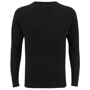 Threadbare Men's France Crew Neck Jumper - Jet Black