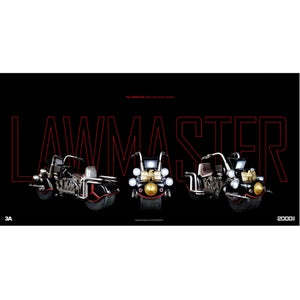 Three A Toys 2000 AD Judge Dredd's Lawmaster MK1 Light Up 9 inch Vehicle