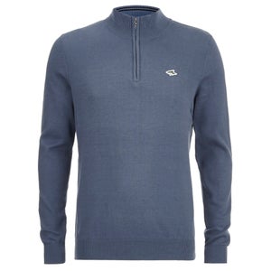 Le Shark Men's Bryon Funnel Neck Zip Jumper - Vintage Indigo
