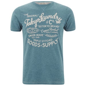 Tokyo Laundry Men's Otterwell T-Shirt - Petrol Blue Marl