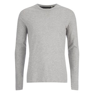 Brave Soul Men's Prague Long Sleeved Top - Light Grey