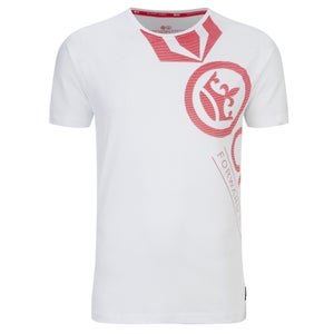 Crosshatch Men's Pacific Print T-Shirt - White