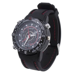 MS4 8GB Spy Watch Video Camcorders - Black Rubber Band