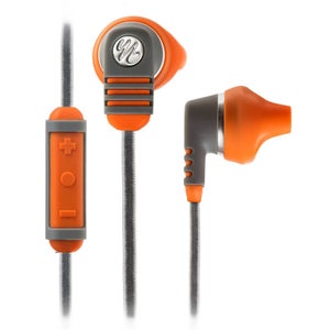 Yurbuds Adventure Line Venture Pro Performance Earphones (Apple Compatible 3-Button and Mic) - Orange/Grey