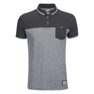 Brave Soul Men's Othello Panel Polo Shirt - Charcoal