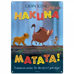 Disney The Lion King Hakuna Matata Small Tin Sign