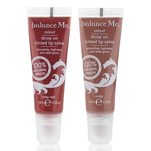 Balance Me Half Price Salves Duo 2 x 10ml - Ruby Red/Nude