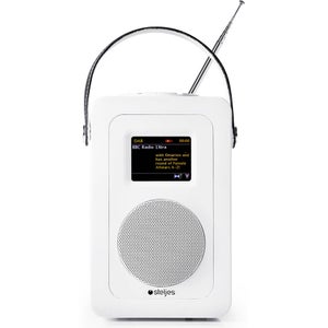 Steljes Audio SA60 Bluetooth DAB+ Portable Wi-Fi Radio (DAB/DAB+/FM) - Matte White 