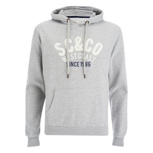 Soul Cal Men's SC&CO Logo Hoody - Grey Marl