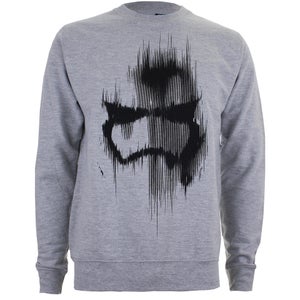 Star Wars Men's Storm Trooper Mask Sweatshirt - Light Grey Marl
