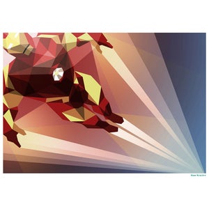 Iron Man Inspired Illustrative Art Print - 11.7 x 16.5 Inches