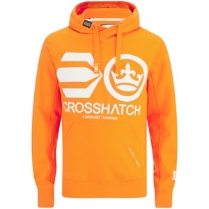 Crosshatch Men's Quon Kangeroo Pocket Hoody - Orange Pepper